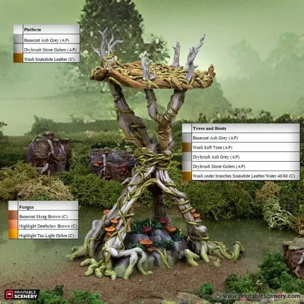 Tabletop Terrain Terrain Gloamwood Tower - The Gloaming Swamp