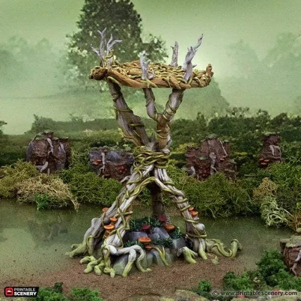 Tabletop Terrain Terrain Gloamwood Tower - The Gloaming Swamp