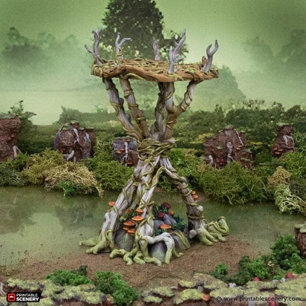 Tabletop Terrain Terrain Gloamwood Tower - The Gloaming Swamp