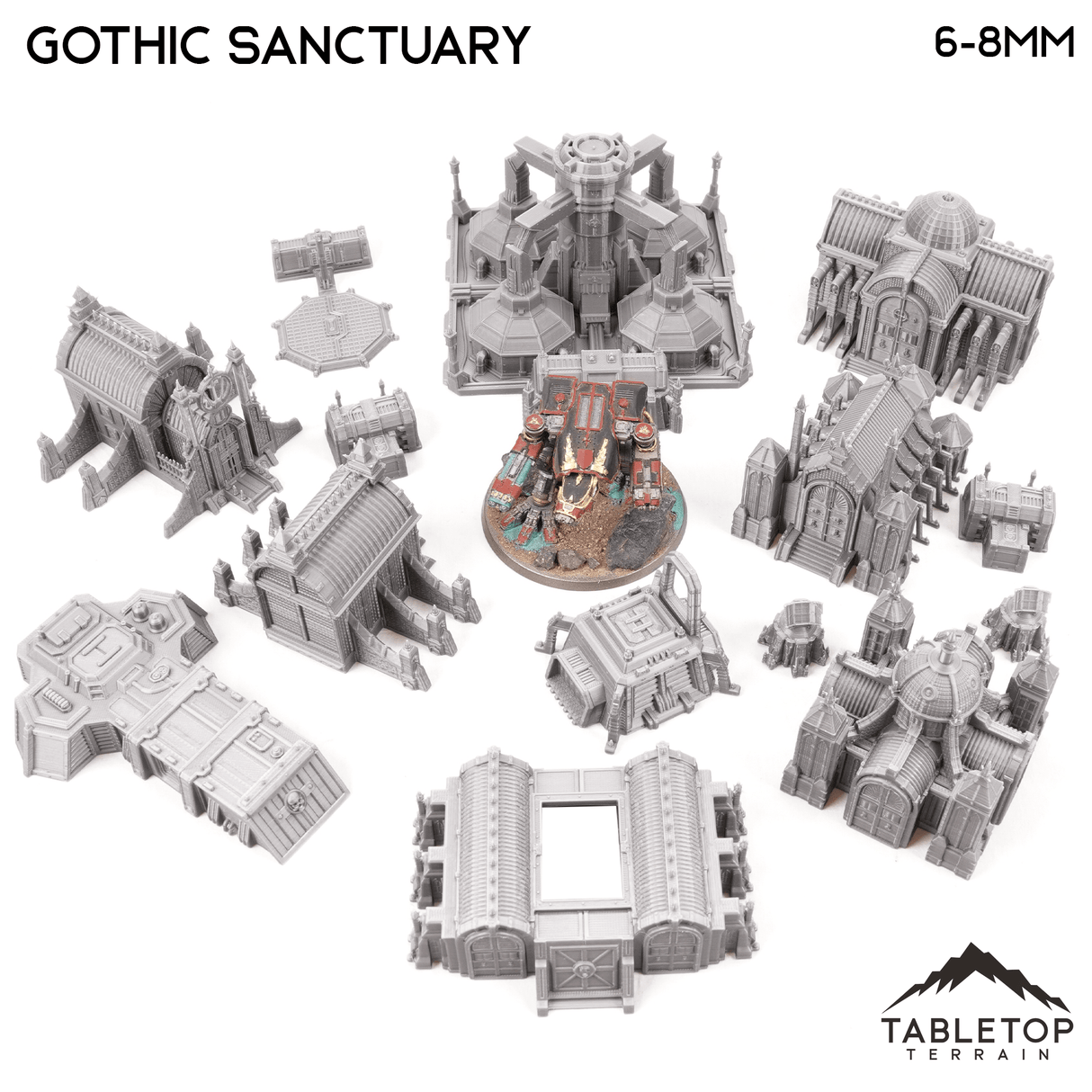 Tabletop Terrain Terrain Gothic Sanctuary 8mm Small Scale Terrain Pack