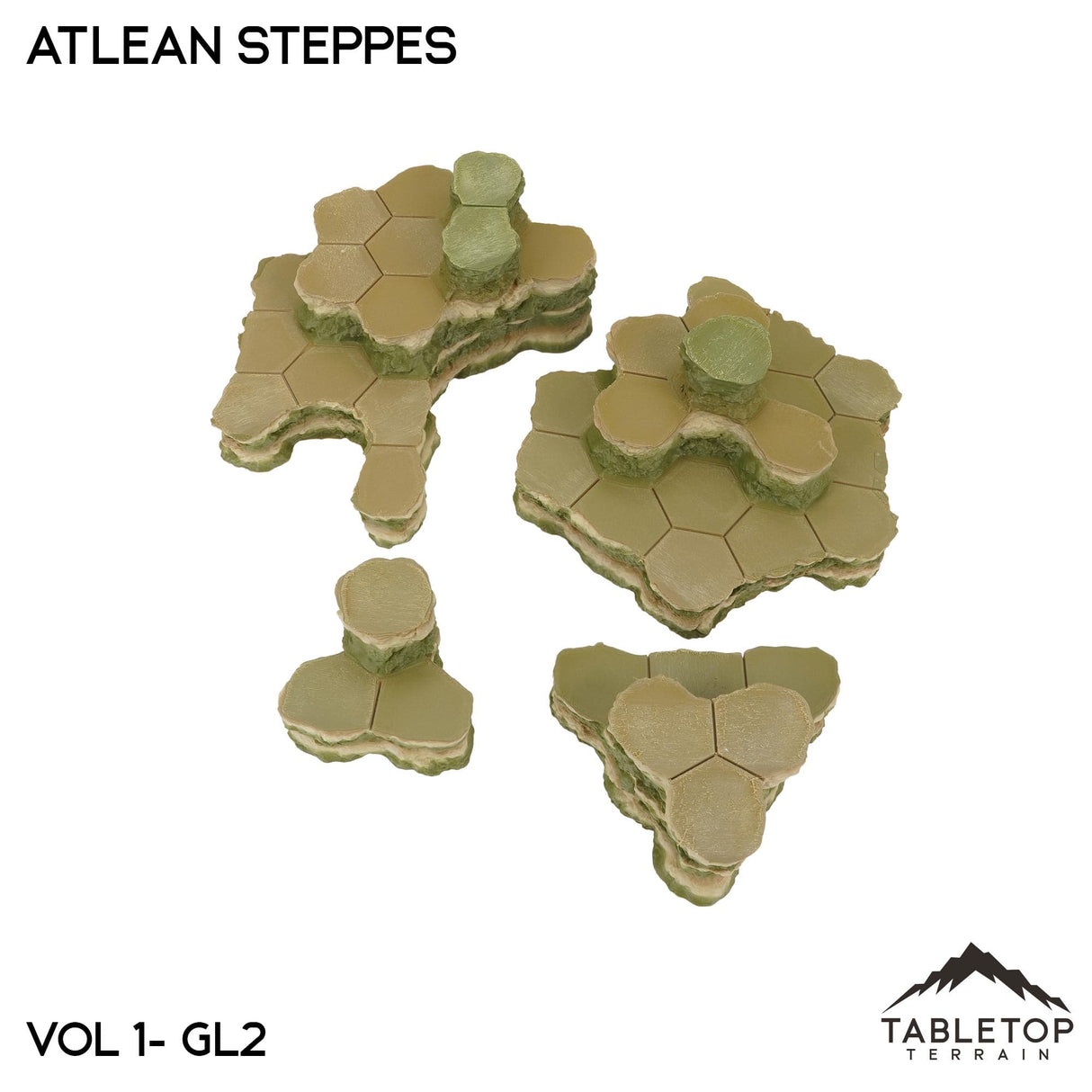 Tabletop Terrain Terrain Grasslands #2 Compatible Map Hill Sets - Atlean Steppes