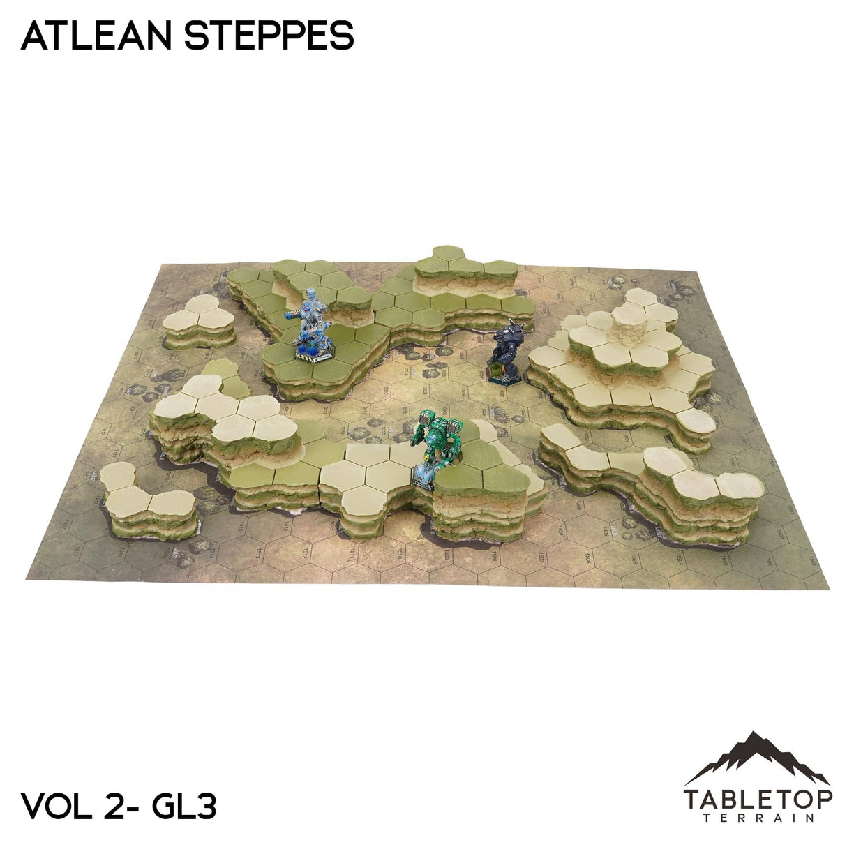 Tabletop Terrain Terrain Grasslands #3 Compatible Map Hill Sets - Atlean Steppes