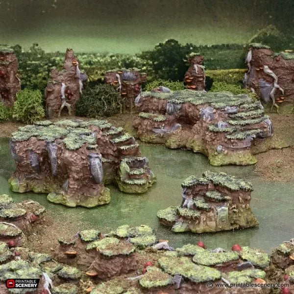 Tabletop Terrain Terrain Grassy Gnolls - The Gloaming Swamp