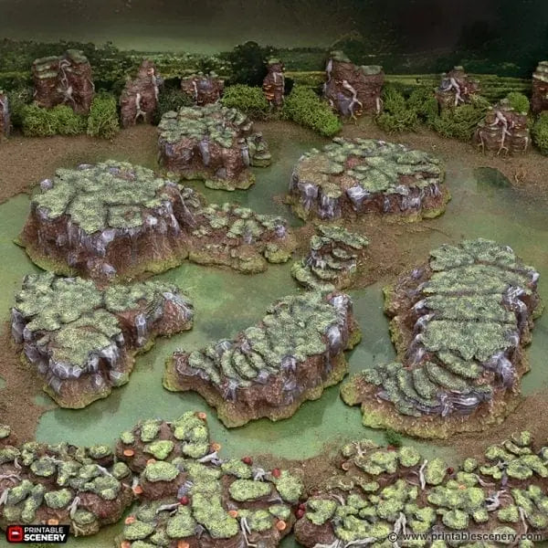 Tabletop Terrain Terrain Grassy Gnolls - The Gloaming Swamp