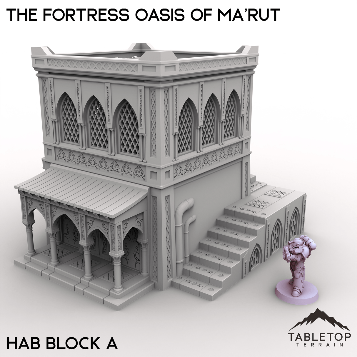 Tabletop Terrain Terrain Hab Block A / 28/32mm The Fortress Oasis of Ma'rut