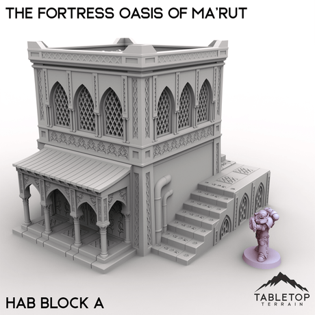Tabletop Terrain Terrain Hab Block A / 28/32mm The Fortress Oasis of Ma'rut
