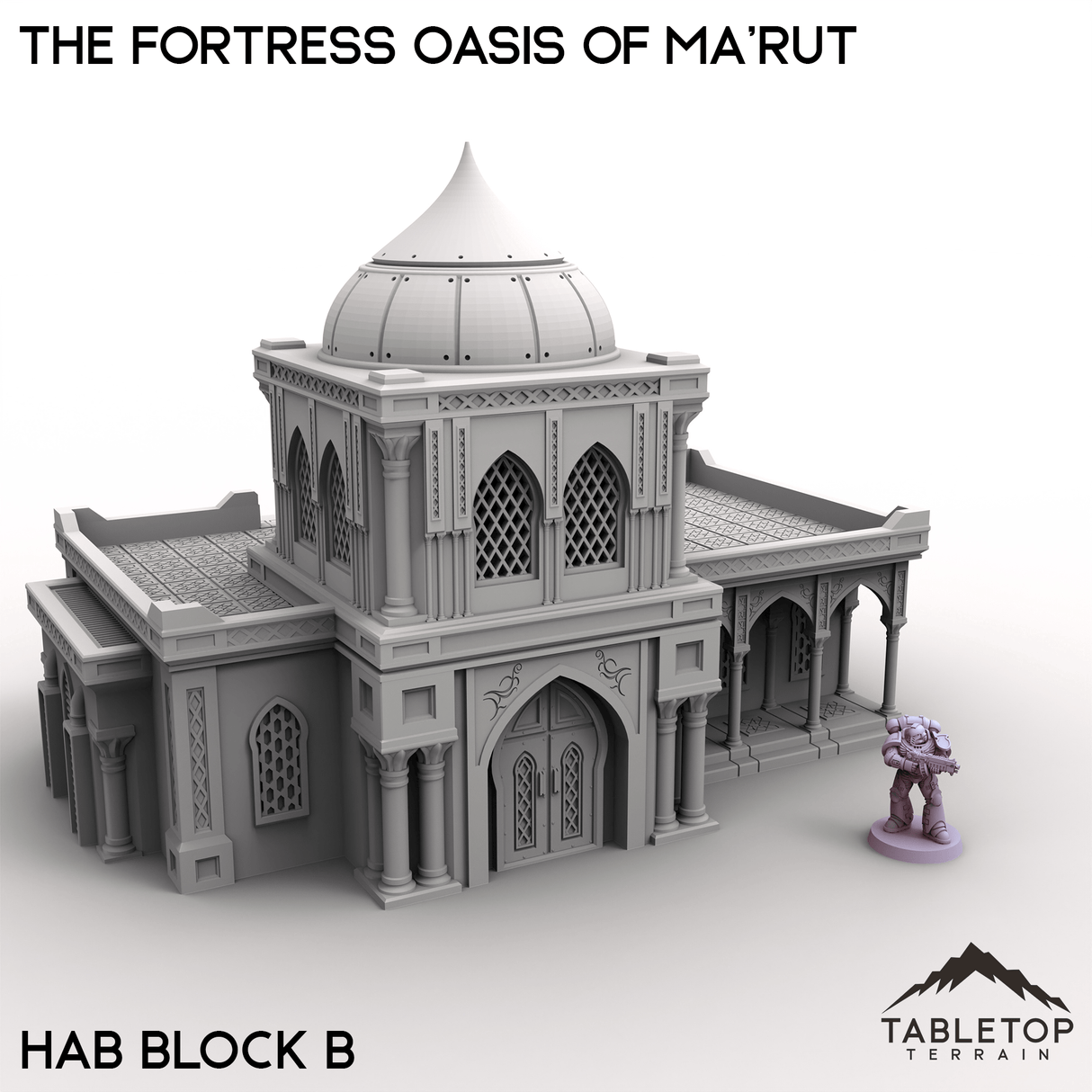 Tabletop Terrain Terrain Hab Block B / 28/32mm The Fortress Oasis of Ma'rut