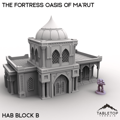 Tabletop Terrain Terrain Hab Block B / 28/32mm The Fortress Oasis of Ma'rut