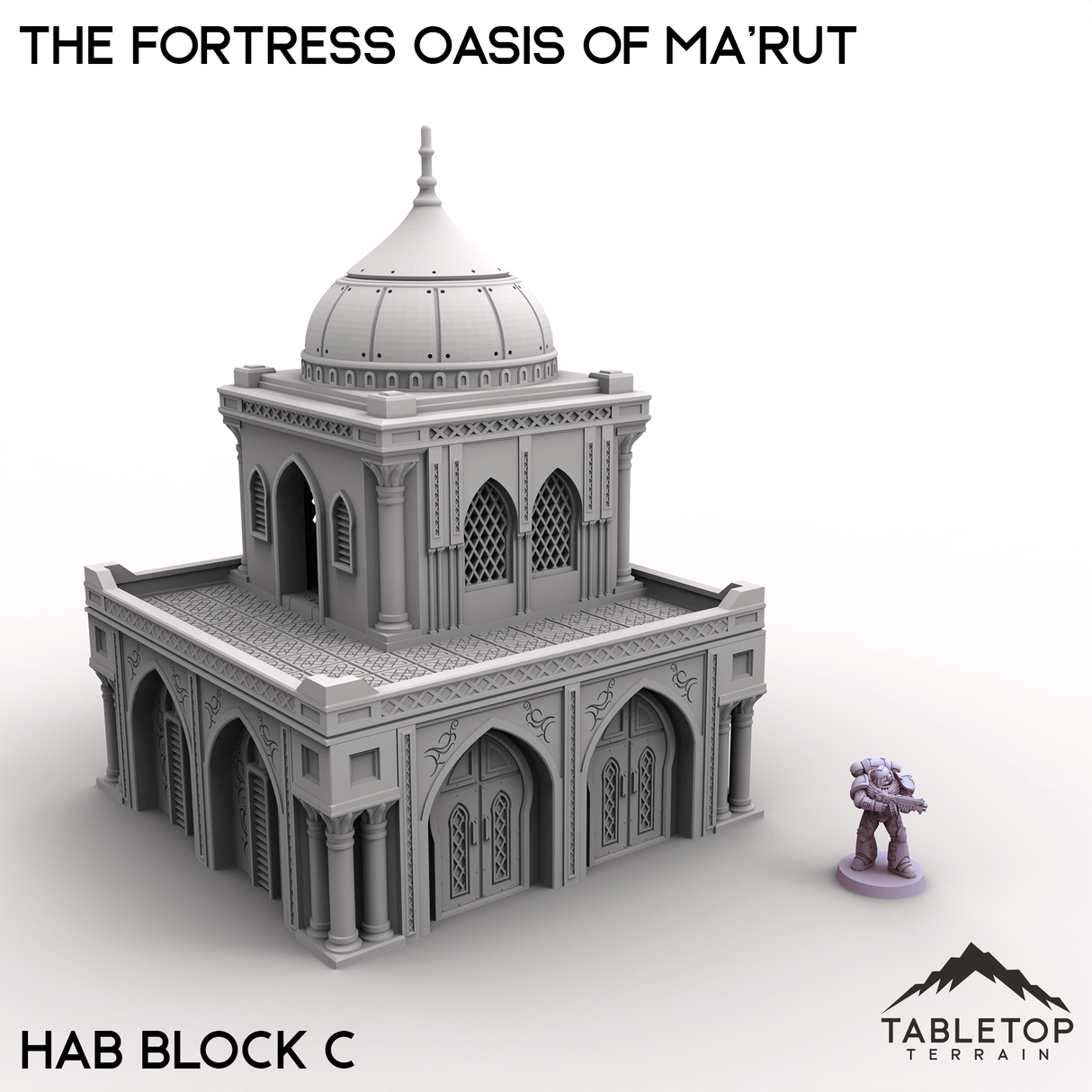 Tabletop Terrain Terrain Hab Block C / 28/32mm The Fortress Oasis of Ma'rut