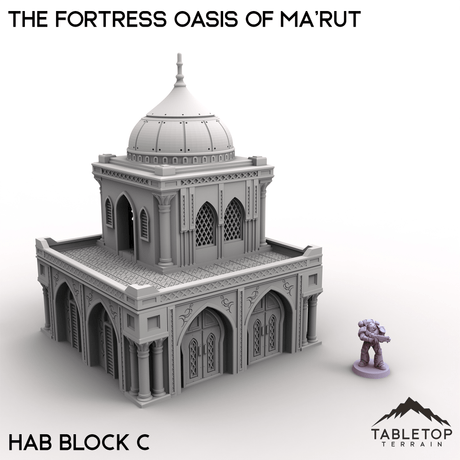 Tabletop Terrain Terrain Hab Block C / 28/32mm The Fortress Oasis of Ma'rut