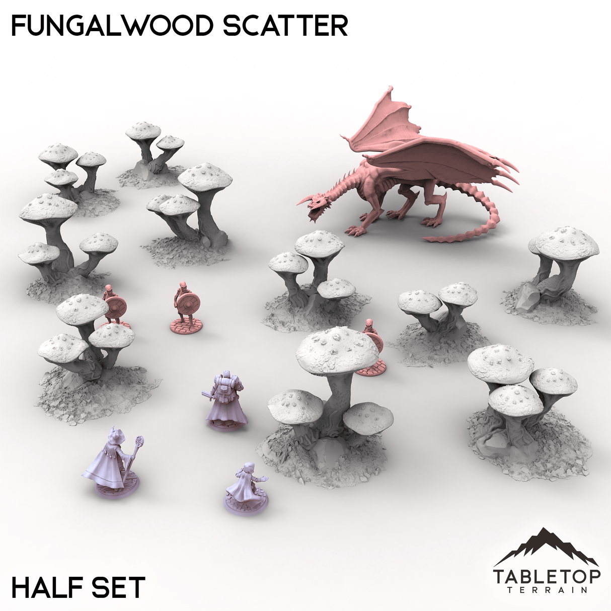 Tabletop Terrain Terrain Half Set / 32mm Fungalwood Scatter