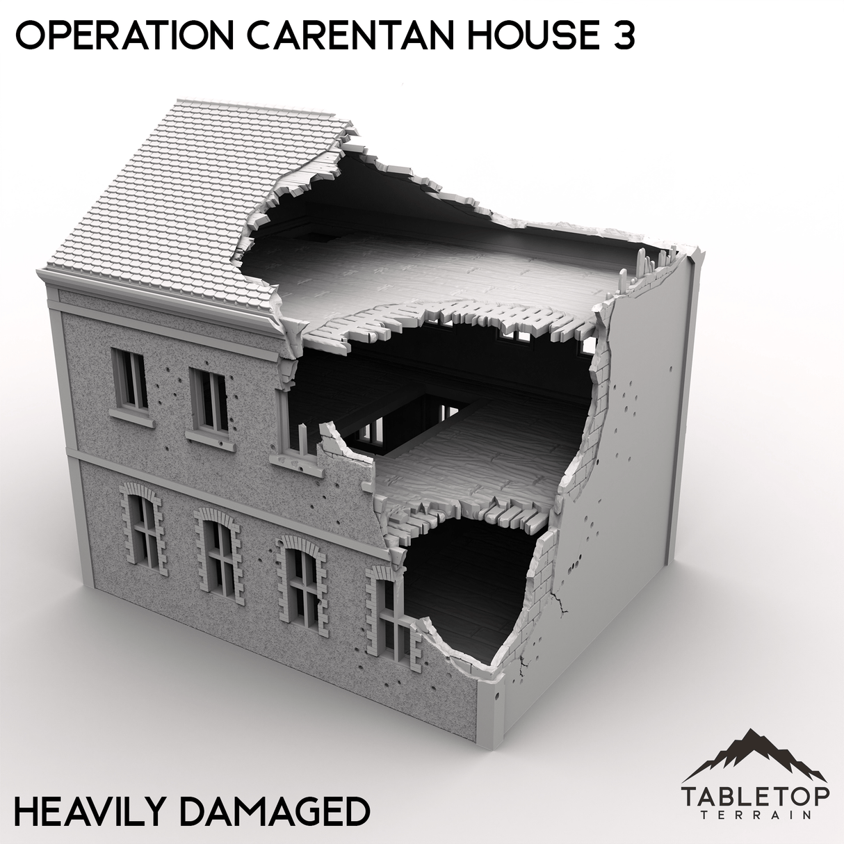 Tabletop Terrain Terrain Heavily Damaged / 32mm Operation Carentan House 3