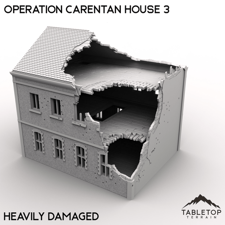 Tabletop Terrain Terrain Heavily Damaged / 32mm Operation Carentan House 3