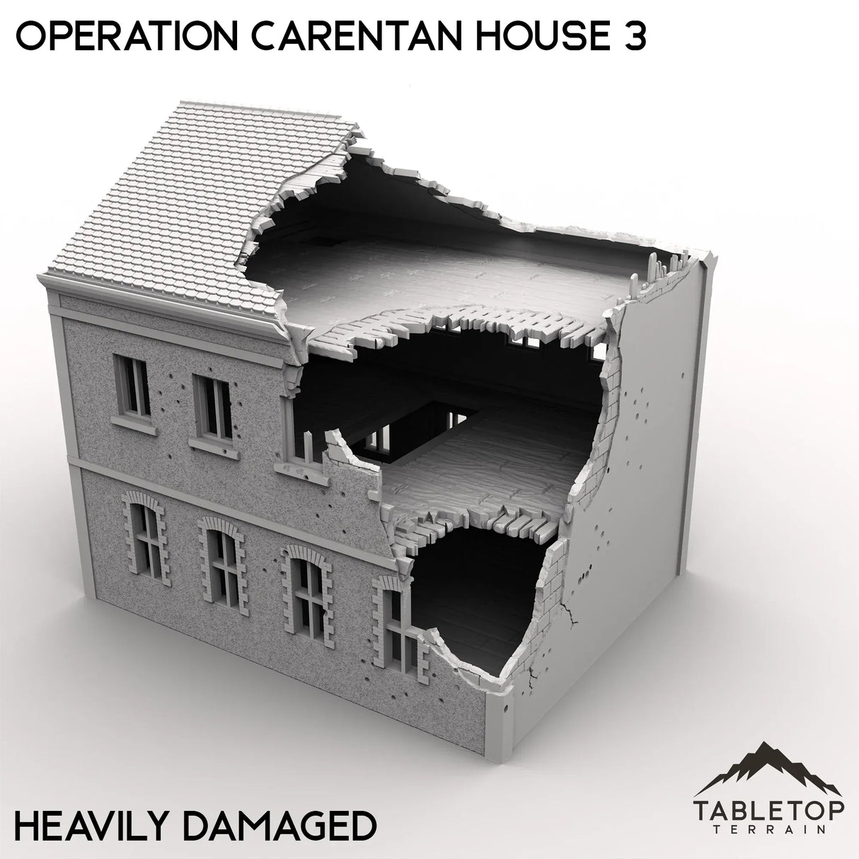 Tabletop Terrain Terrain Heavily Damaged / 32mm Operation Carentan House 3