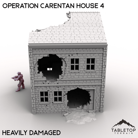 Tabletop Terrain Terrain Heavily Damaged / 32mm Operation Carentan House 4