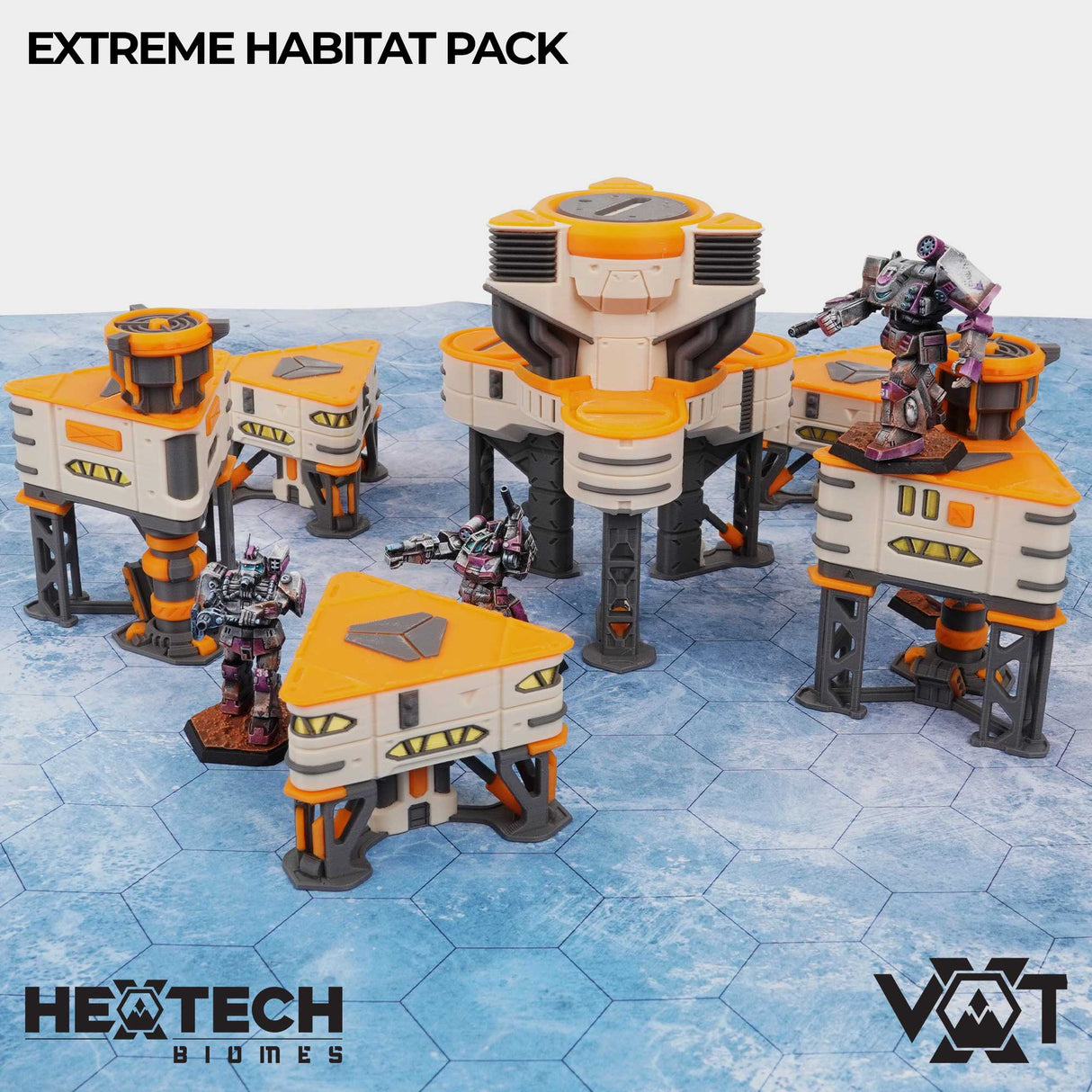 Tabletop Terrain Terrain HEXTECH Biomes - Extreme Habitat Pack - Rimewind Glacier