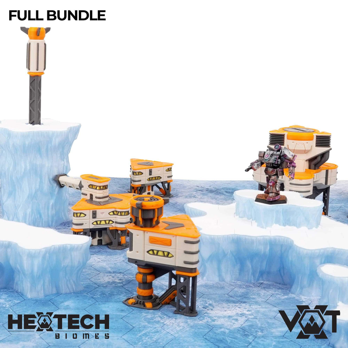 Tabletop Terrain Terrain HEXTECH Biomes - Full Bundle - Rimewind Glacier