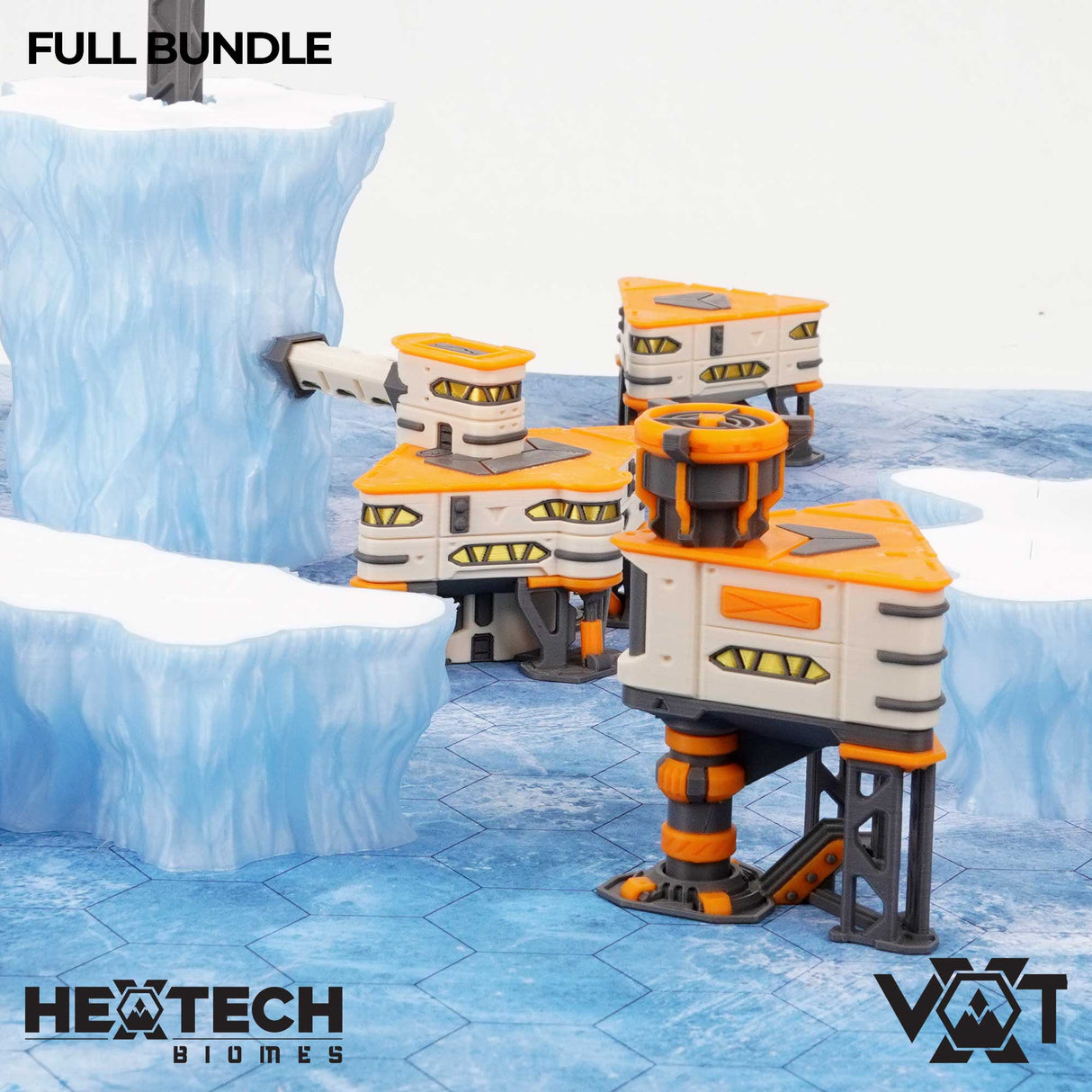 Tabletop Terrain Terrain HEXTECH Biomes - Full Bundle - Rimewind Glacier