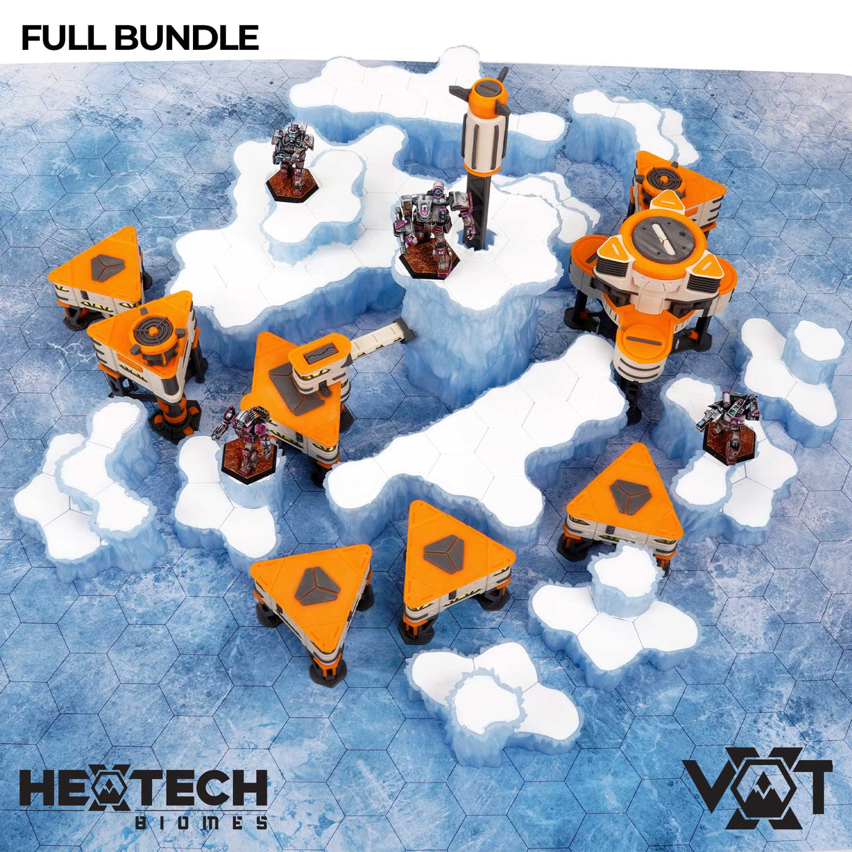 Tabletop Terrain Terrain HEXTECH Biomes - Full Bundle - Rimewind Glacier