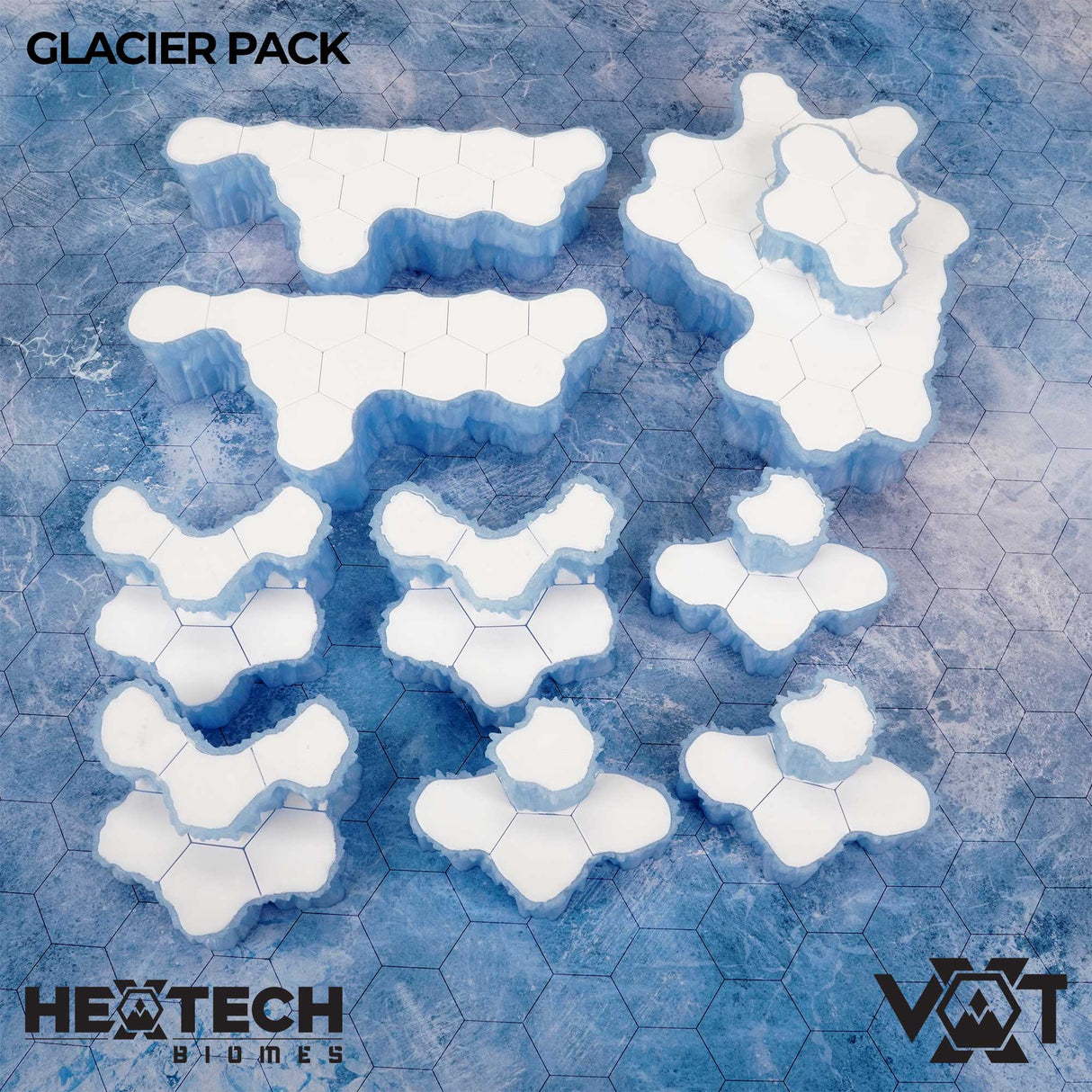 Tabletop Terrain Terrain HEXTECH Biomes - Glacier Pack - Rimewind Glacier