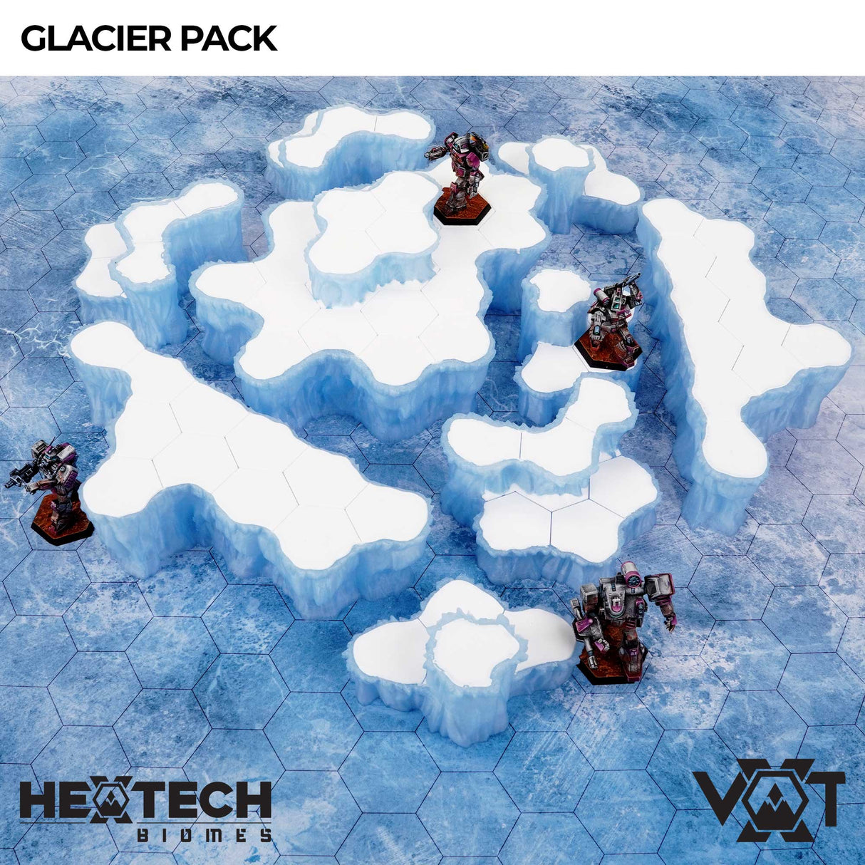 Tabletop Terrain Terrain HEXTECH Biomes - Glacier Pack - Rimewind Glacier