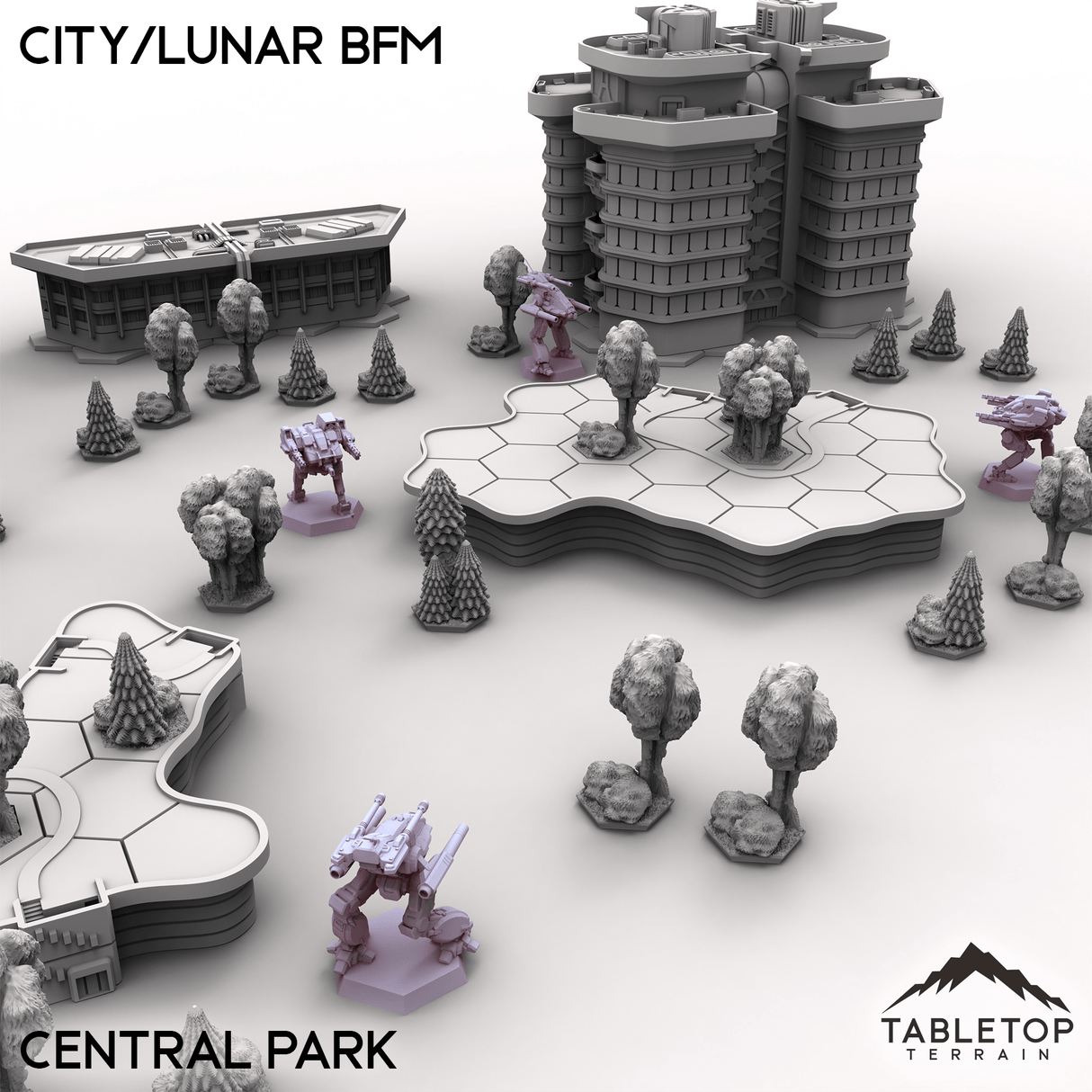 Tabletop Terrain Terrain HEXTECH City/Lunar BFM - City Map Pack