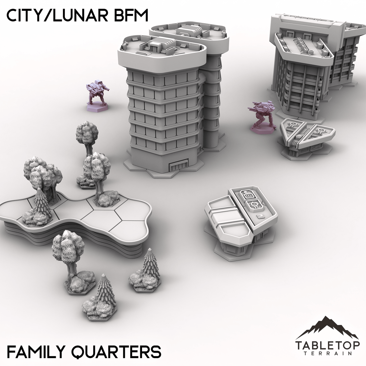 Tabletop Terrain Terrain HEXTECH City/Lunar BFM - City Map Pack