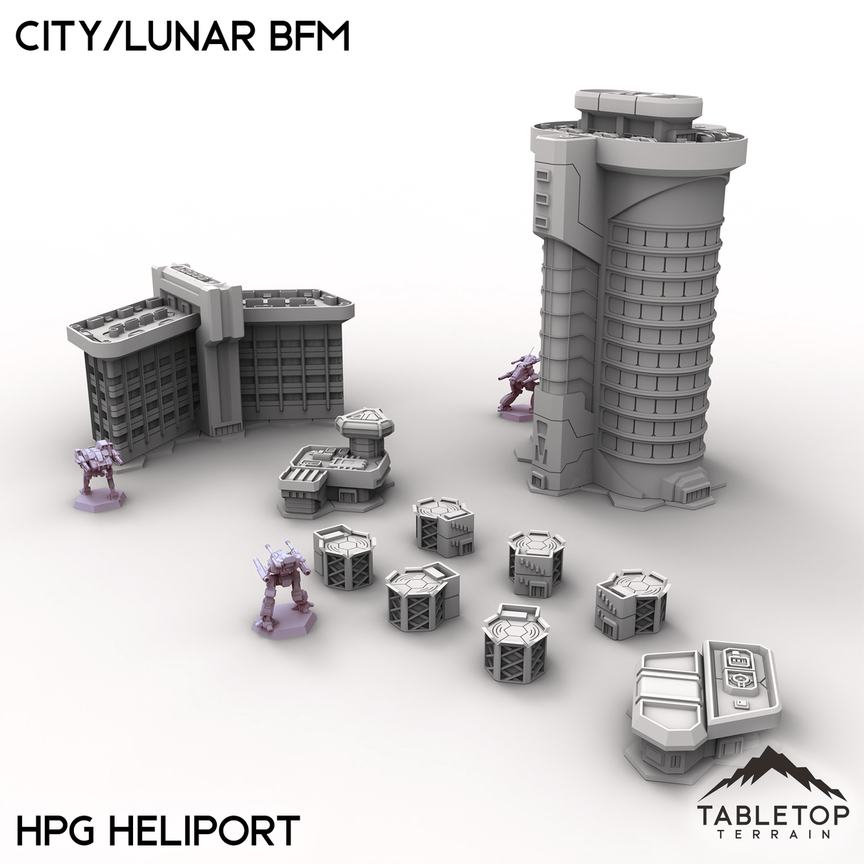Tabletop Terrain Terrain HEXTECH City/Lunar BFM - City Map Pack
