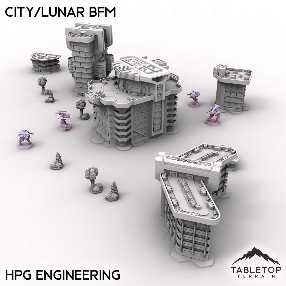 Tabletop Terrain Terrain HEXTECH City/Lunar BFM - City Map Pack