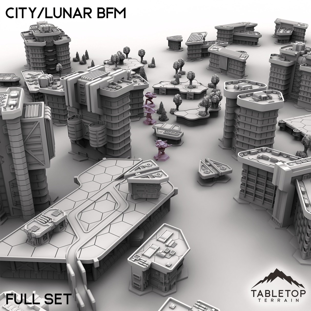 Tabletop Terrain Terrain HEXTECH City/Lunar BFM - City Map Pack