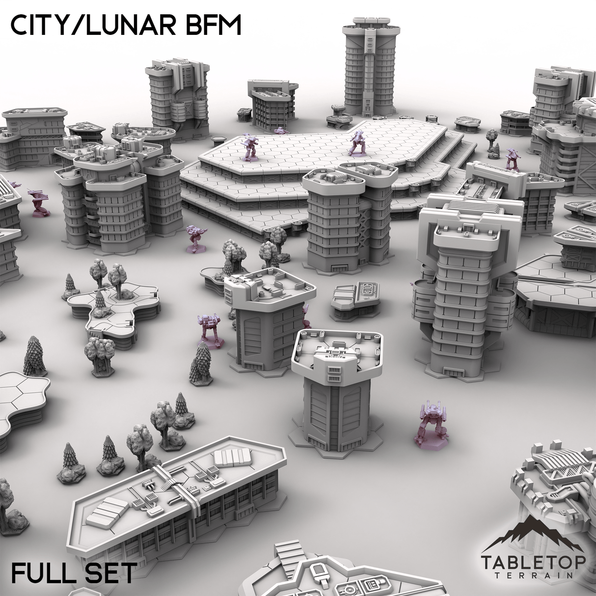 Tabletop Terrain Terrain HEXTECH City/Lunar BFM - City Map Pack