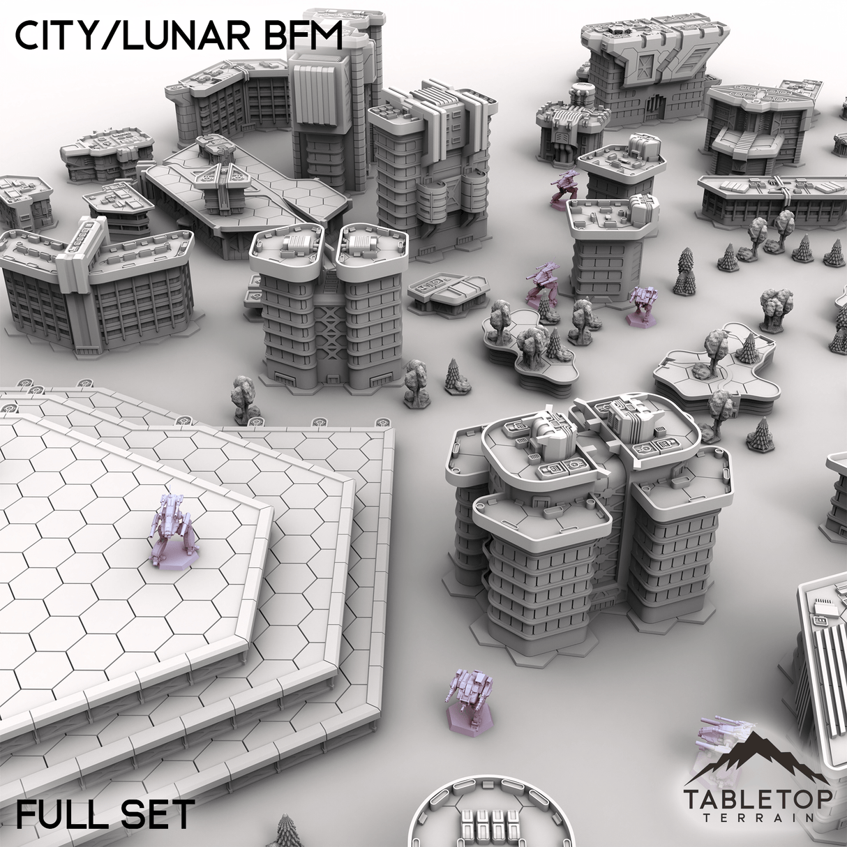 Tabletop Terrain Terrain HEXTECH City/Lunar BFM - City Map Pack
