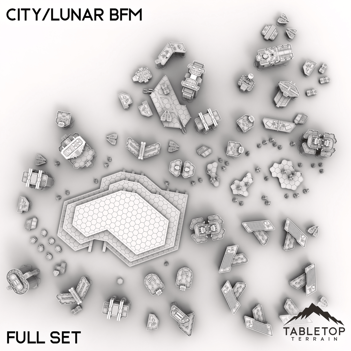 Tabletop Terrain Terrain HEXTECH City/Lunar BFM - City Map Pack