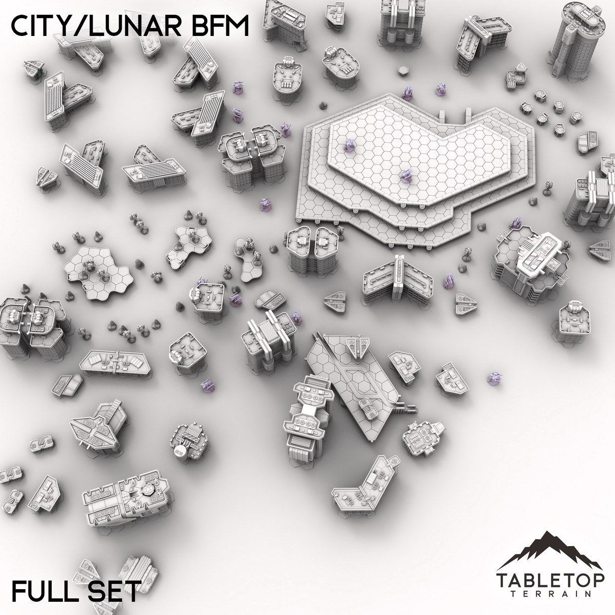 Tabletop Terrain Terrain HEXTECH City/Lunar BFM - City Map Pack