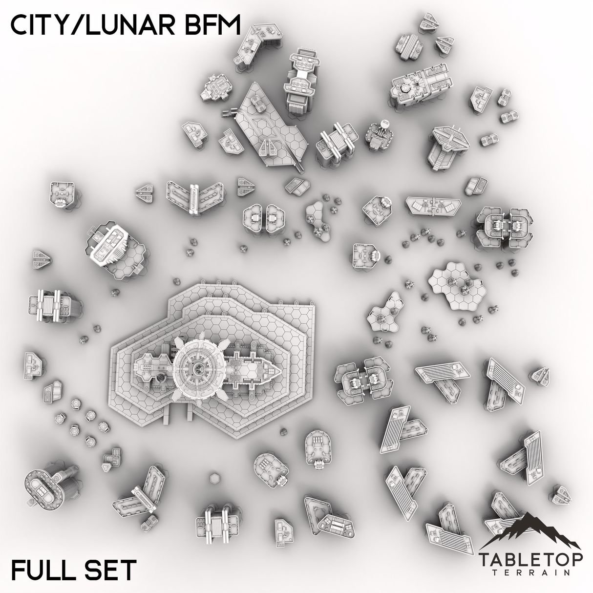 Tabletop Terrain Terrain HEXTECH City/Lunar BFM - City Map Pack