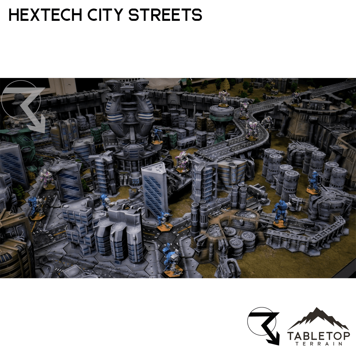 Tabletop Terrain Terrain Hextech City Streets - 6mm