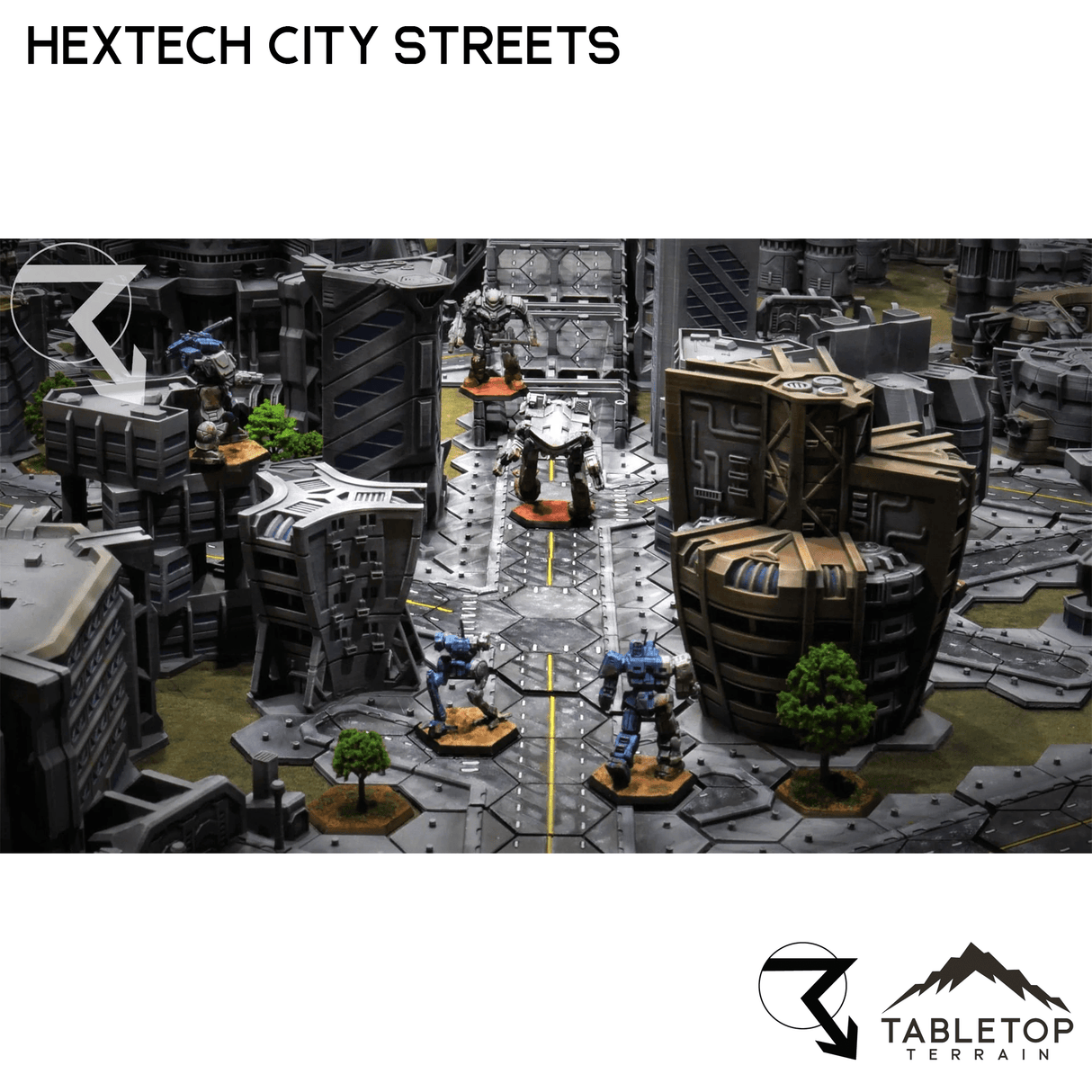 Tabletop Terrain Terrain Hextech City Streets - 6mm
