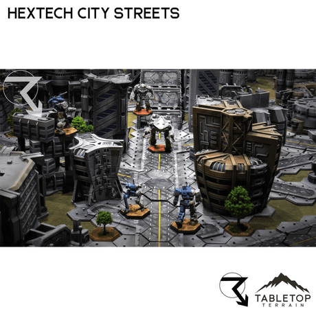 Tabletop Terrain Terrain Hextech City Streets - 6mm