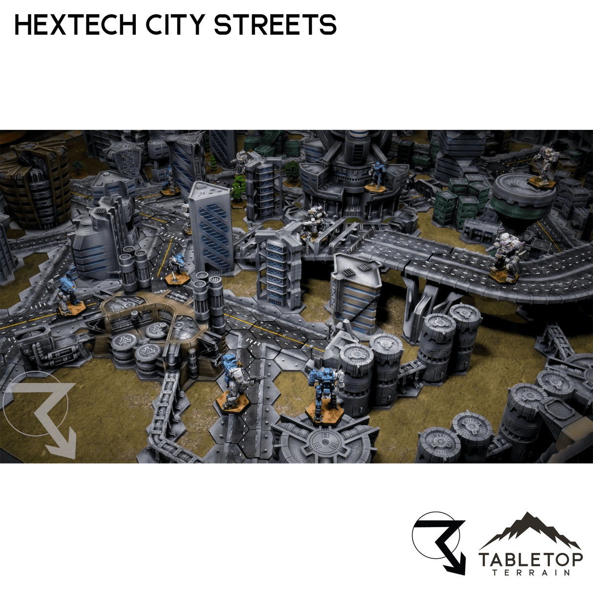 Tabletop Terrain Terrain Hextech City Streets - 6mm