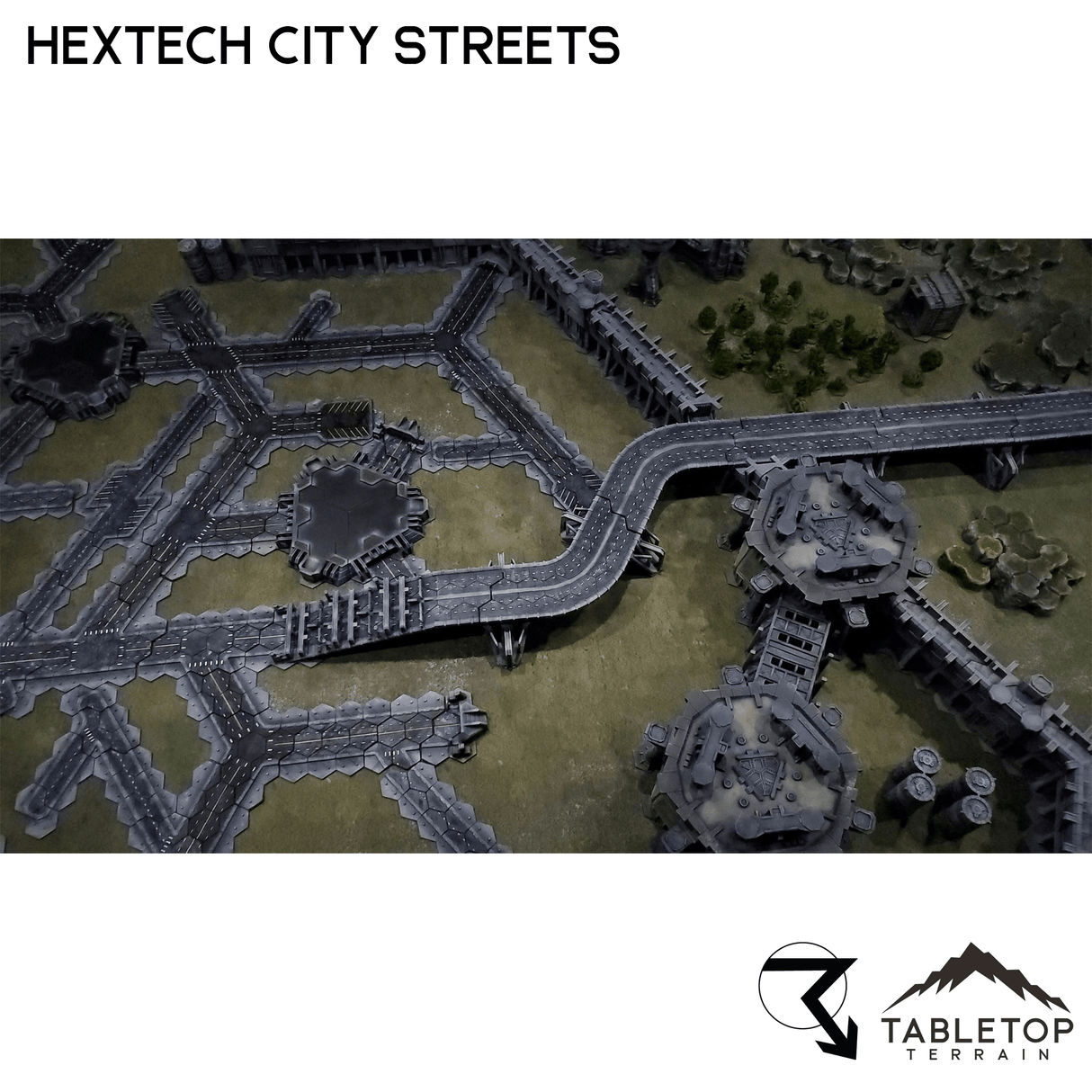 Tabletop Terrain Terrain Hextech City Streets - 6mm