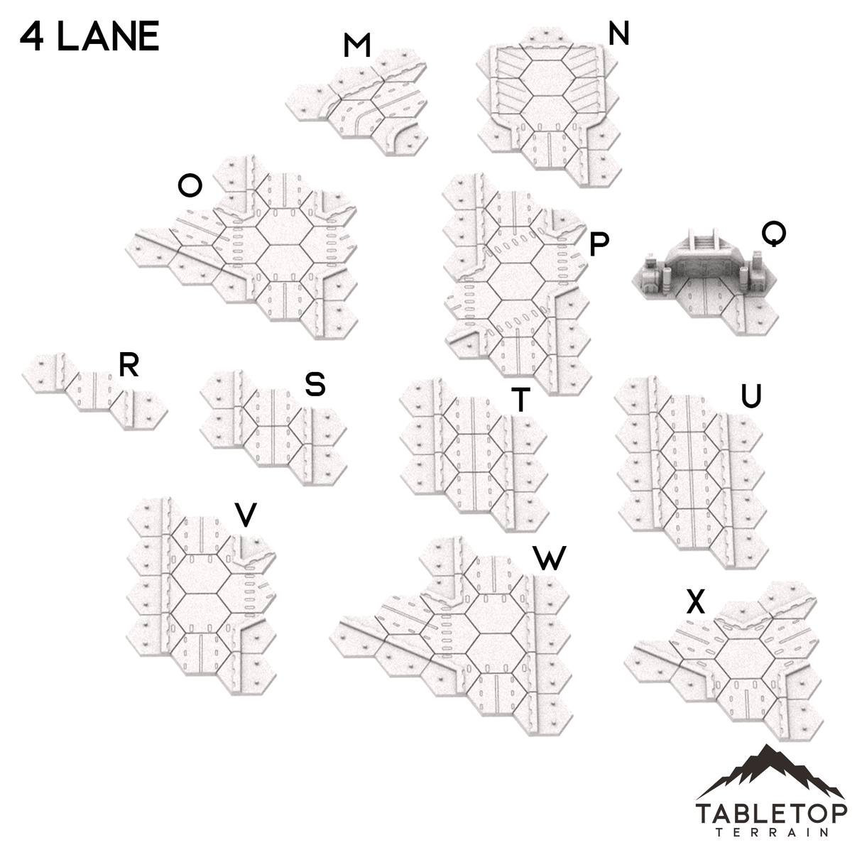 Tabletop Terrain Terrain Hextech City Streets - 6mm