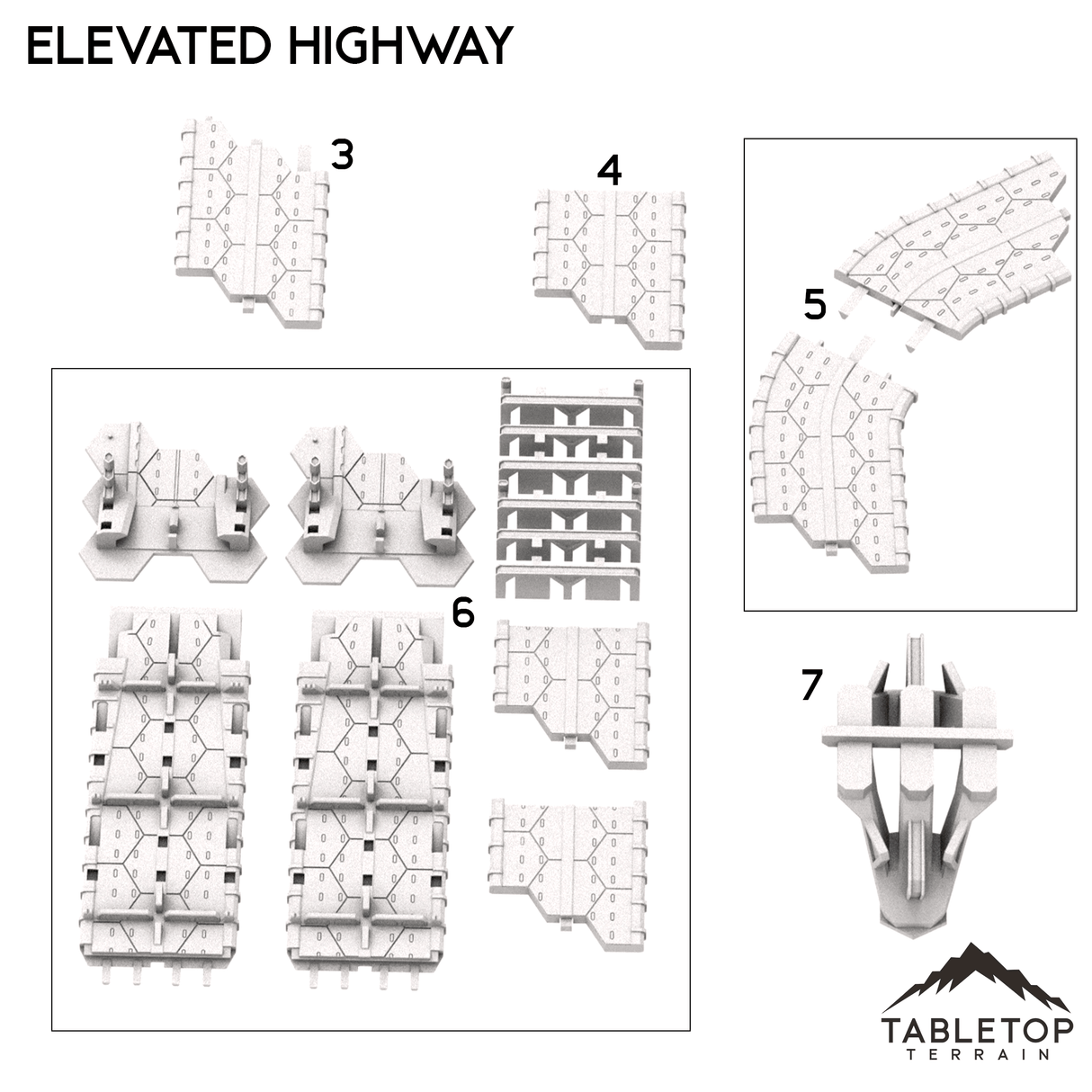 Tabletop Terrain Terrain Hextech City Streets - 6mm
