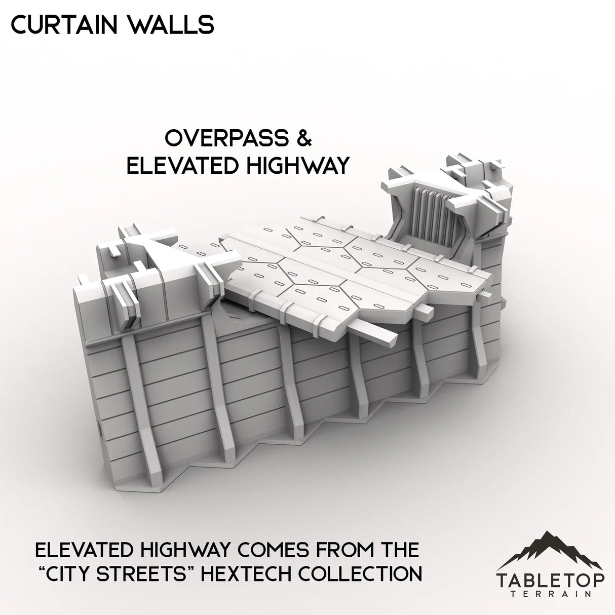Tabletop Terrain Terrain HEXTECH Curtain Walls Trinity City - 6mm