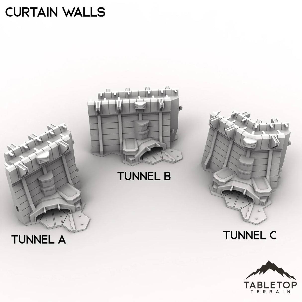 Tabletop Terrain Terrain HEXTECH Curtain Walls Trinity City - 6mm