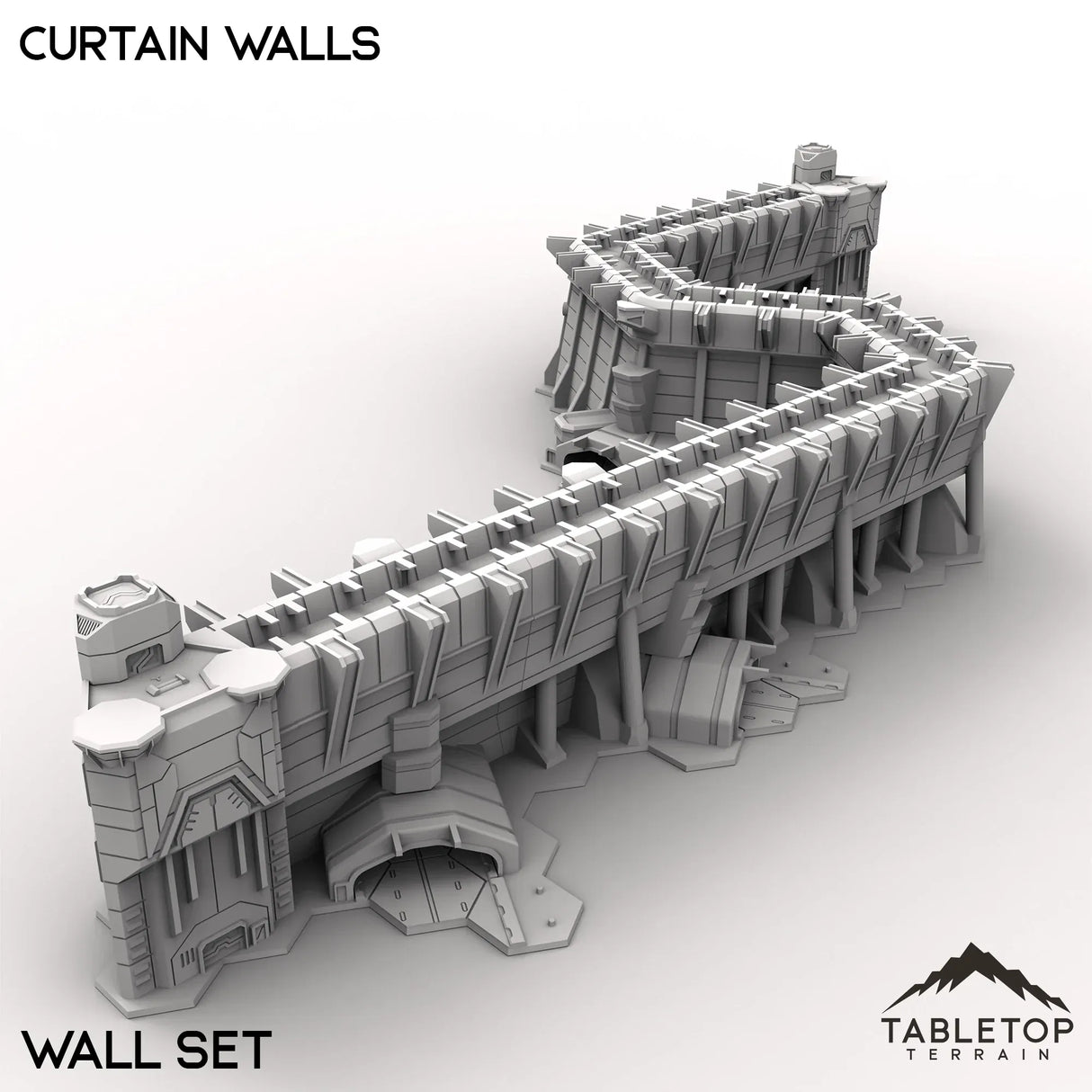 Tabletop Terrain Terrain HEXTECH Curtain Walls Trinity City - 6mm