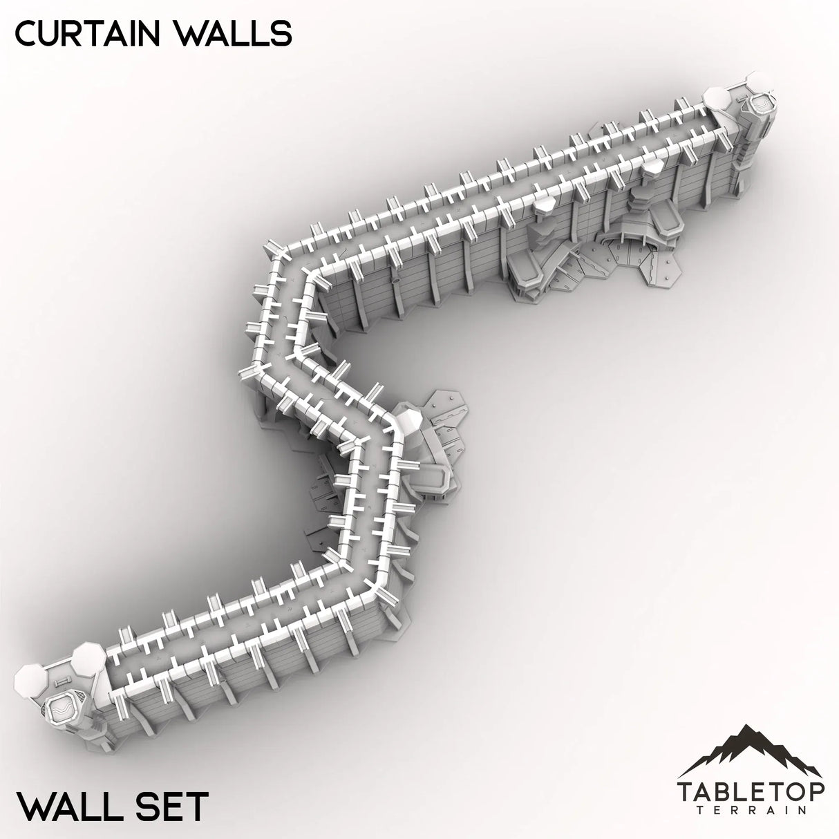 Tabletop Terrain Terrain HEXTECH Curtain Walls Trinity City - 6mm