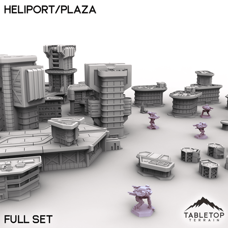 Tabletop Terrain Terrain HEXTECH Heliport/Plaza - City Map Pack