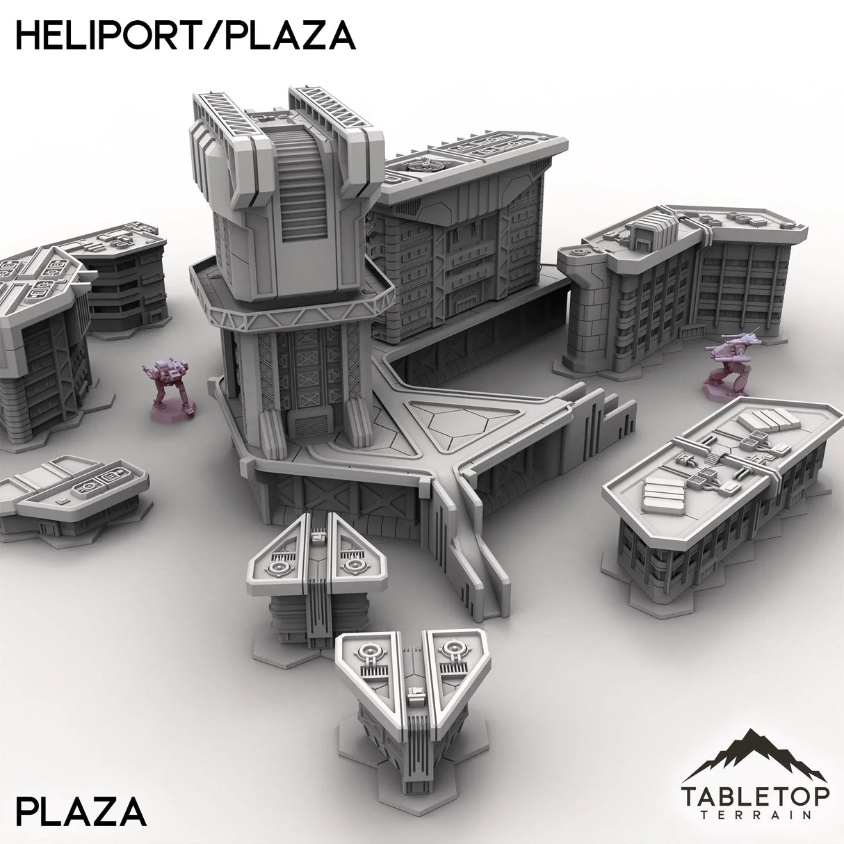 Tabletop Terrain Terrain HEXTECH Heliport/Plaza - City Map Pack