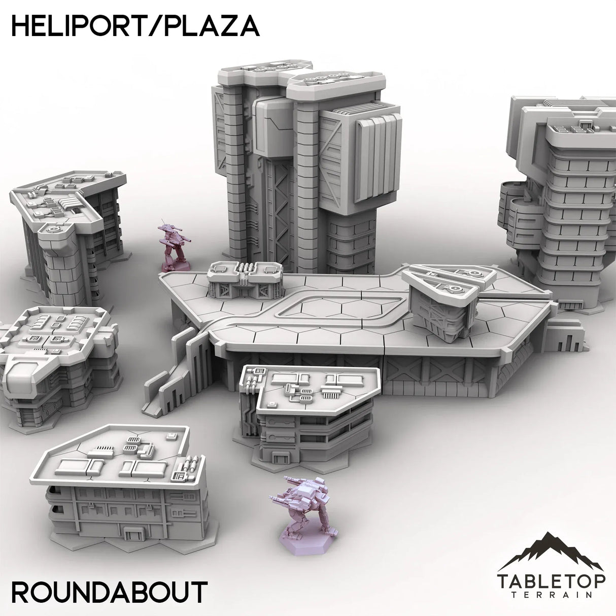 Tabletop Terrain Terrain HEXTECH Heliport/Plaza - City Map Pack