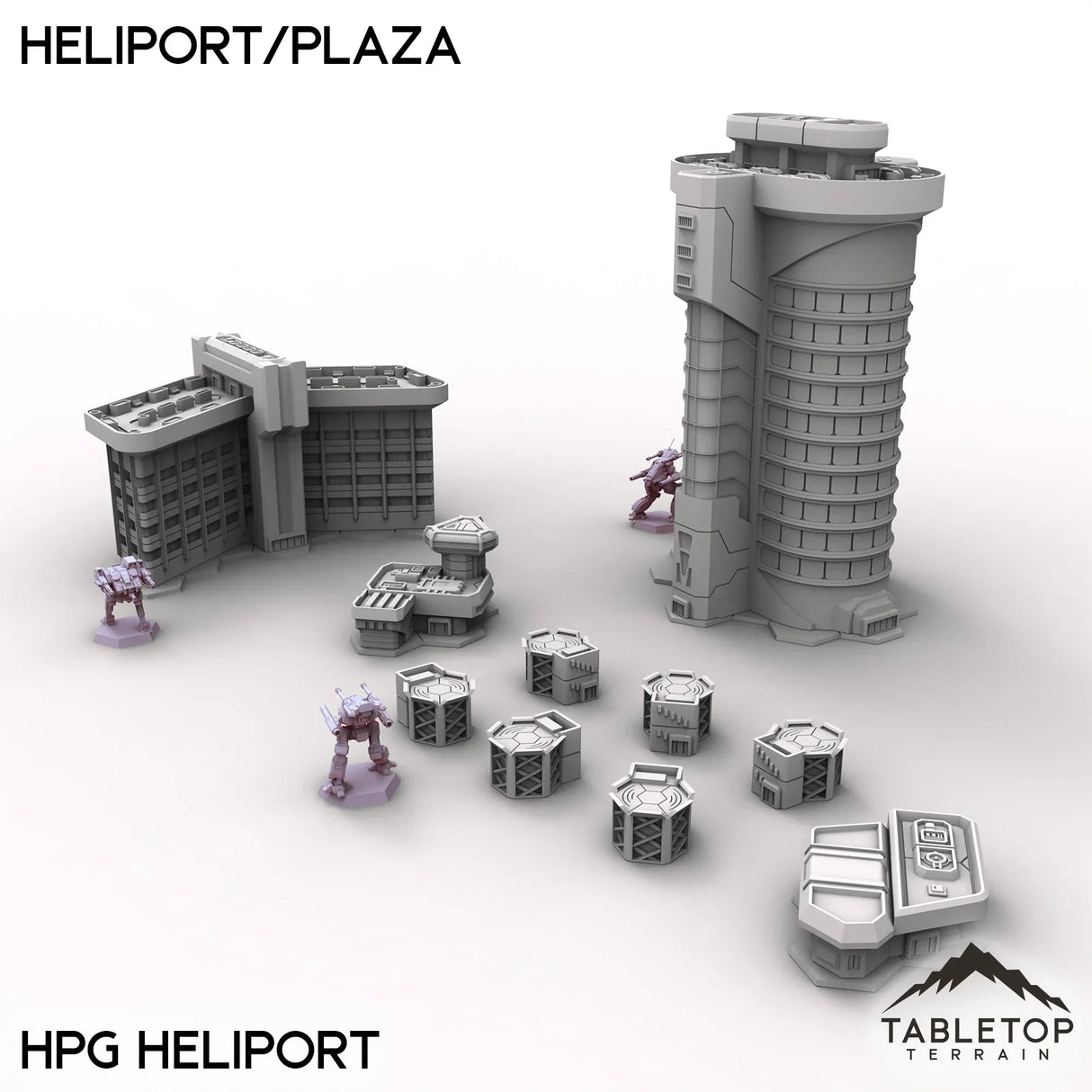 Tabletop Terrain Terrain HEXTECH Heliport/Plaza - City Map Pack